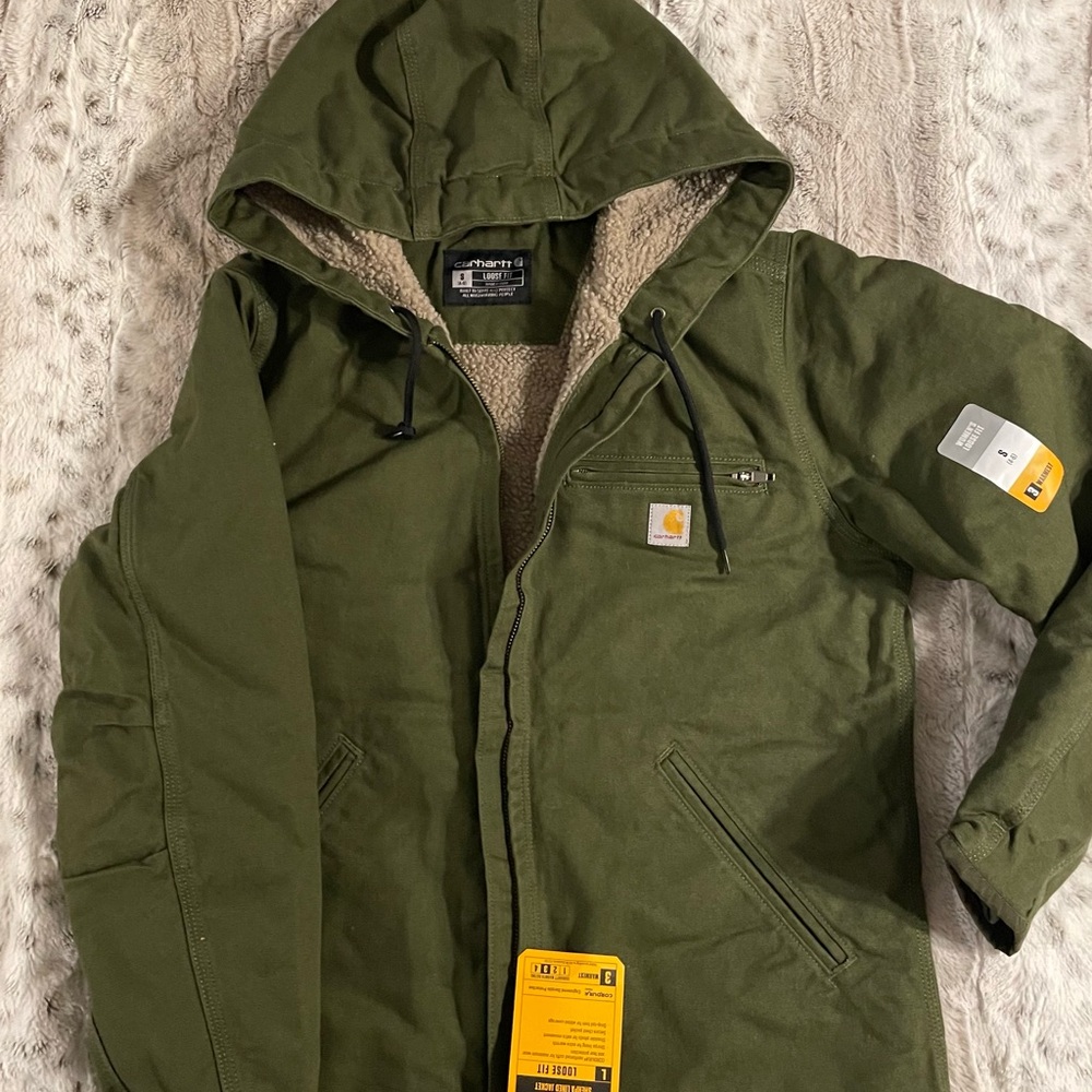 Carhartt Green Hooded Field Jacket